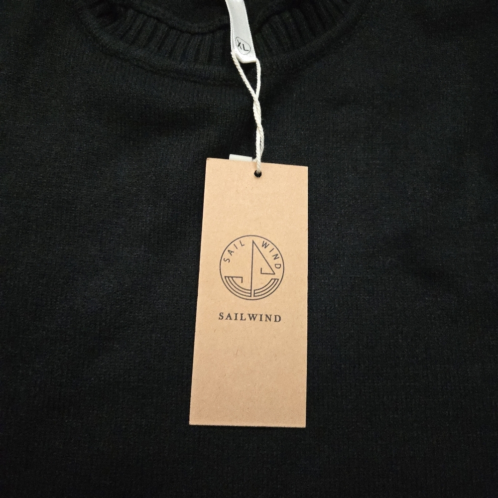 Sailwind Crewneck Sweater Soft Men XL Black Pullover 102025 - Picture 8 of 9